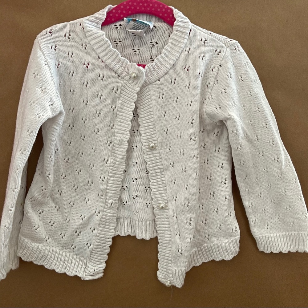 Strictly Kids White Cardigan Sweater 3T